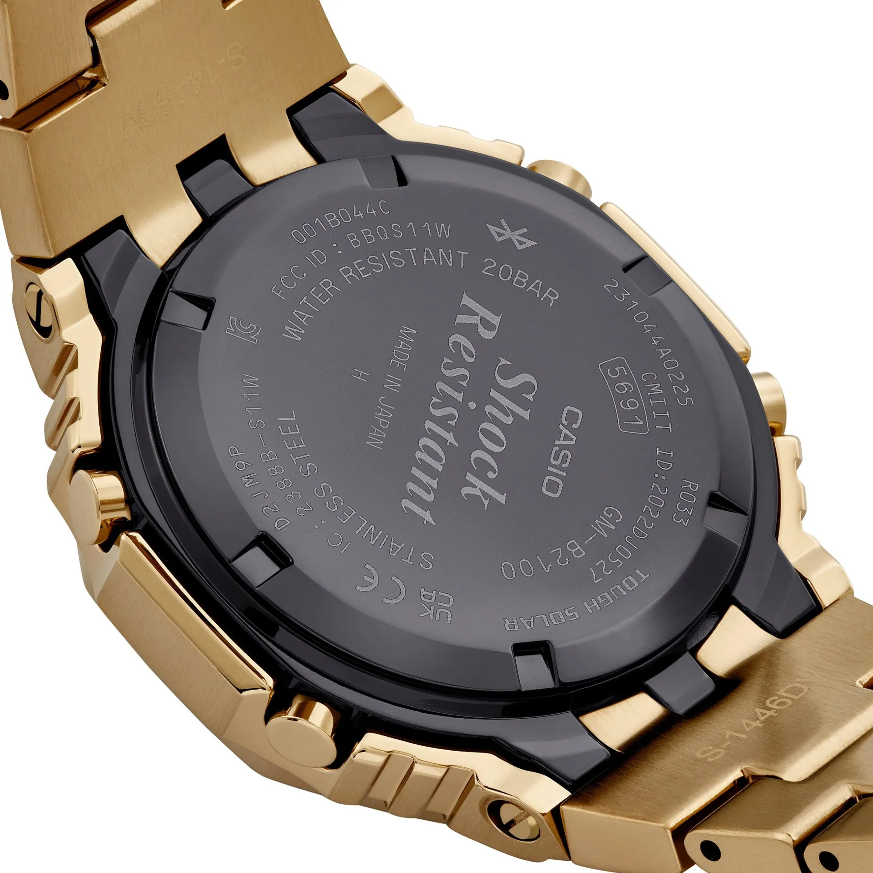 G-Shock Full Metal 2100 Series 48.6mm Yellow Gold Tone Solar Powered Men's Watch
