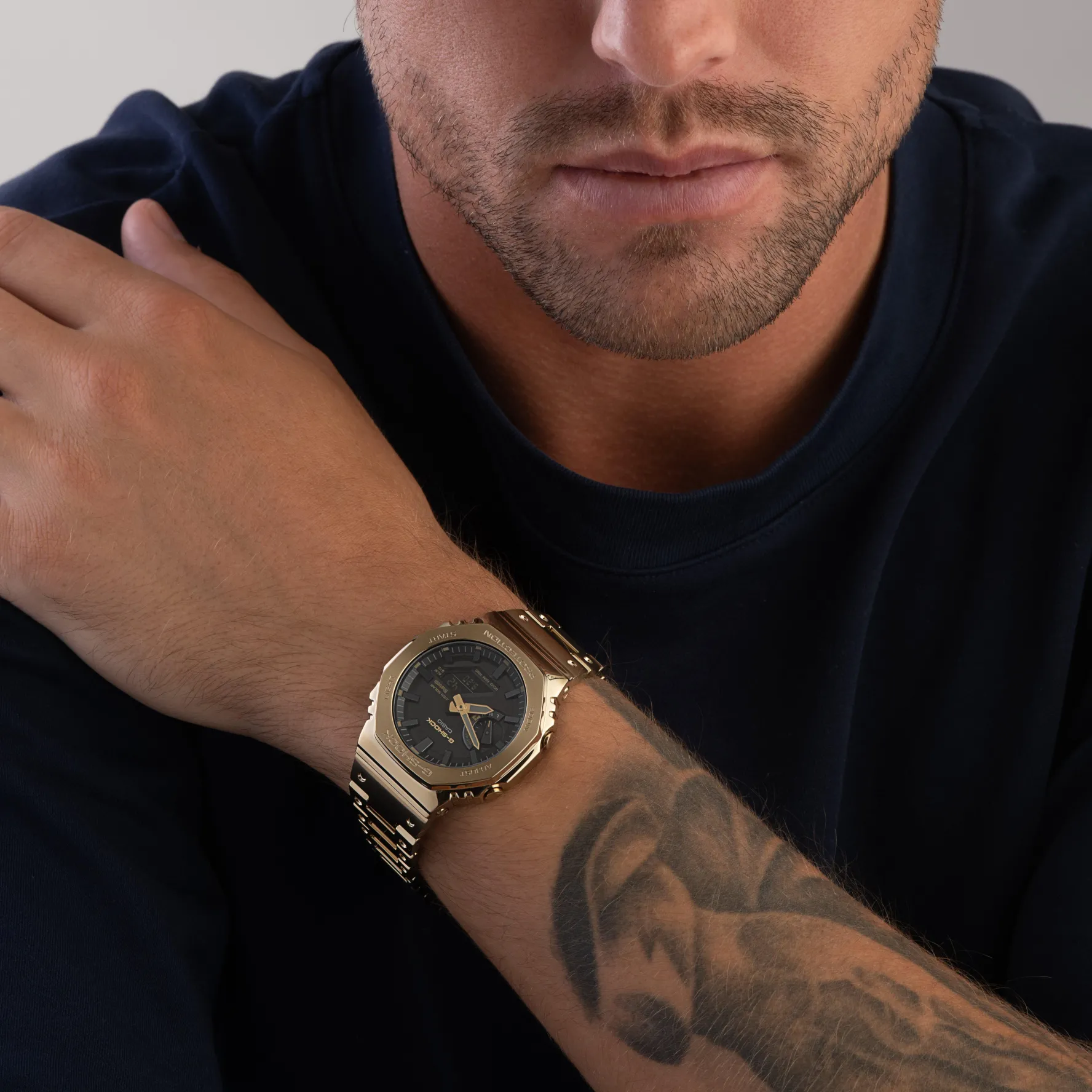 G-Shock Full Metal 2100 Series 48.6mm Yellow Gold Tone Solar Powered Men's Watch