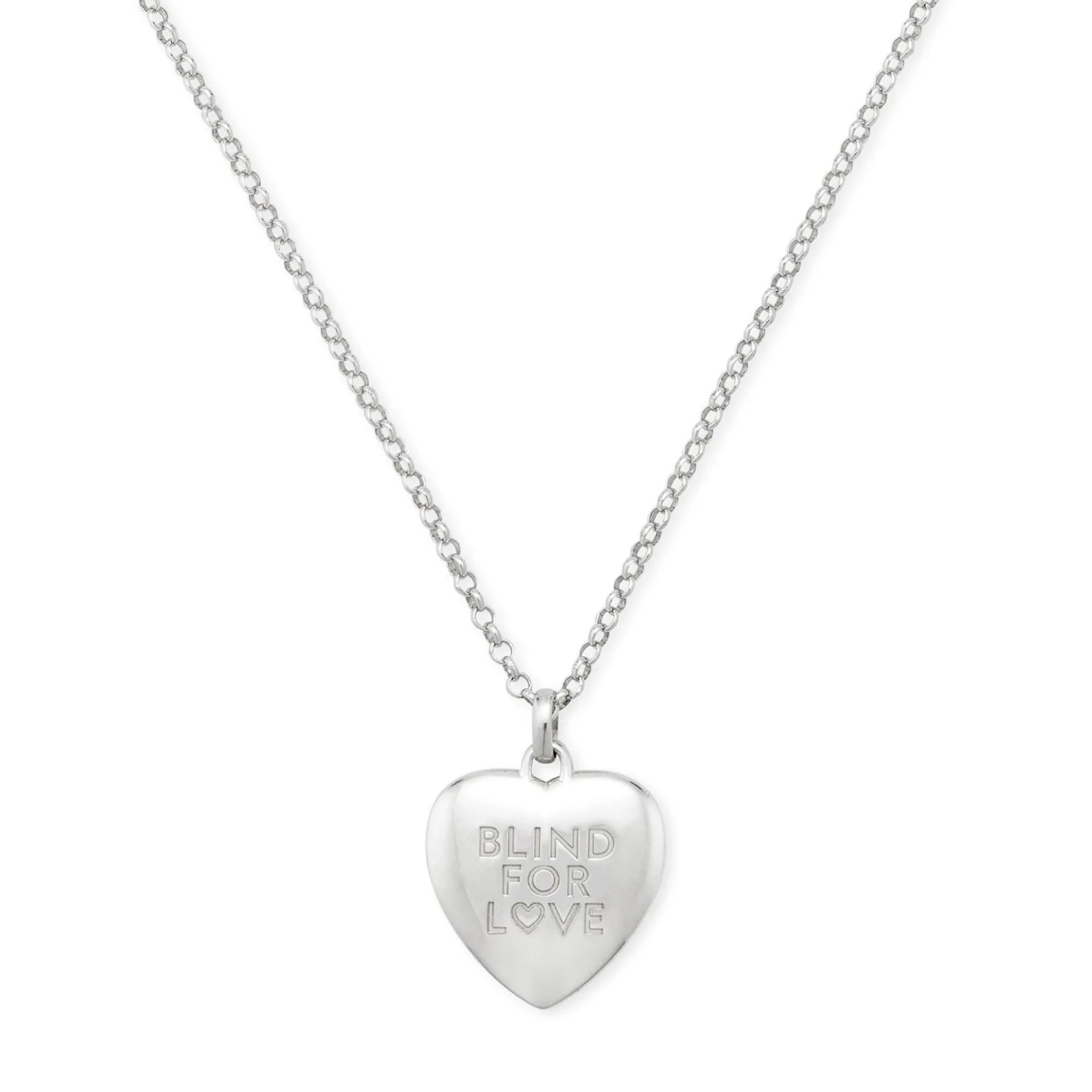 Gucci Blind For Love Silver Heart Necklace