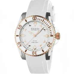 Gucci Dive 36mm Rose Gold Plated Automatic Ladies Watch