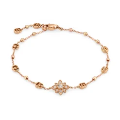 Gucci Flora 18ct Rose Gold Diamond Bracelet