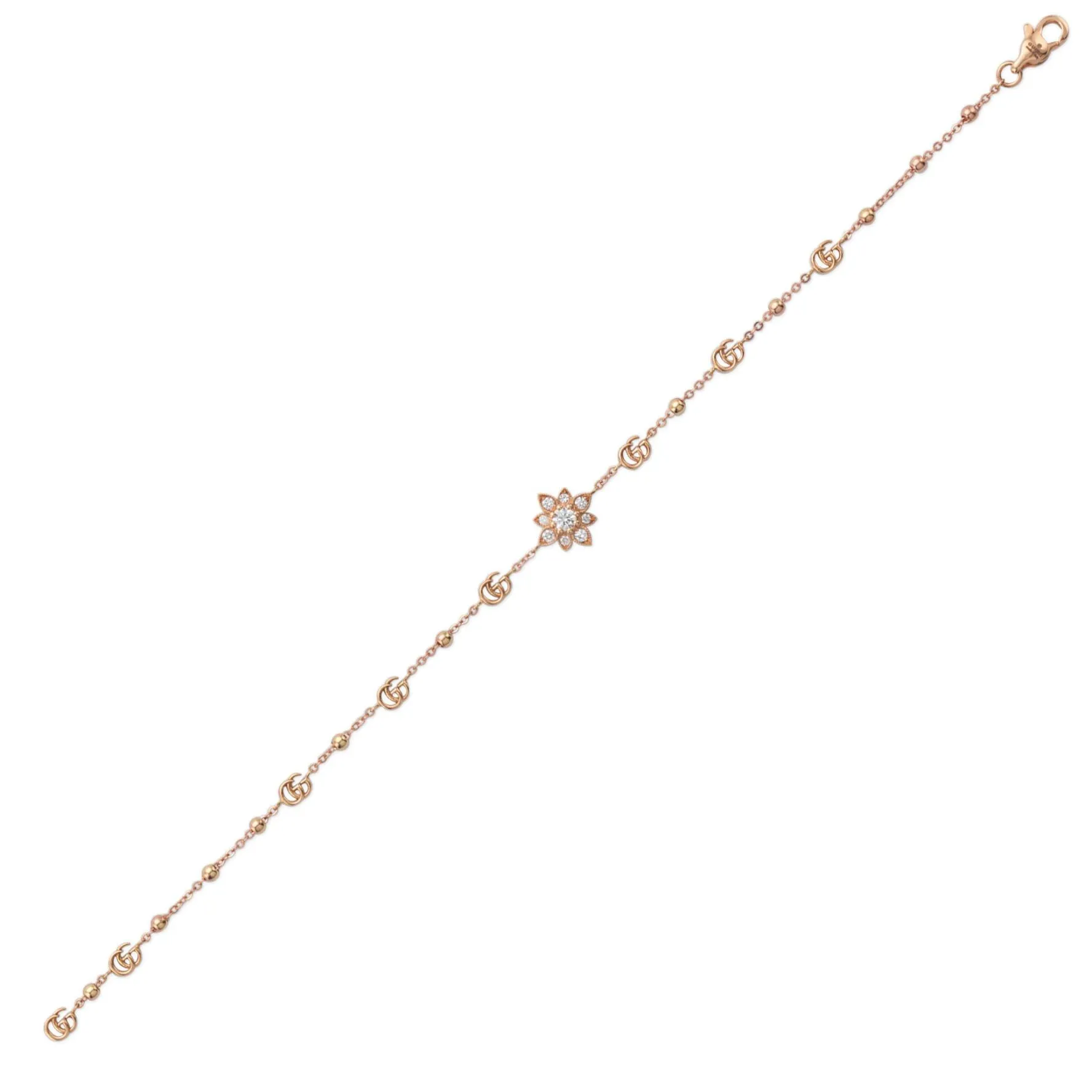 Gucci Flora 18ct Rose Gold Diamond Bracelet
