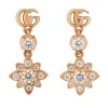 Gucci Flora 18ct Rose Gold Diamond Earrings