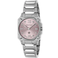 Gucci G-Flat 24mm Diamond Ladies Watch