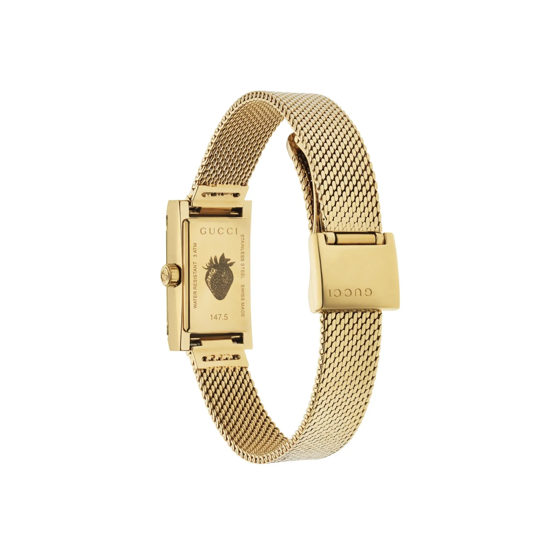 Gucci G-Frame 25mm Yellow Gold PVD Ladies Watch