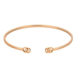 Gucci GG Running 18ct Rose Gold Cuff Bangle