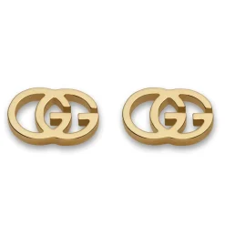 Gucci GG Running Tissue 18ct Yellow Gold Stud Earrings