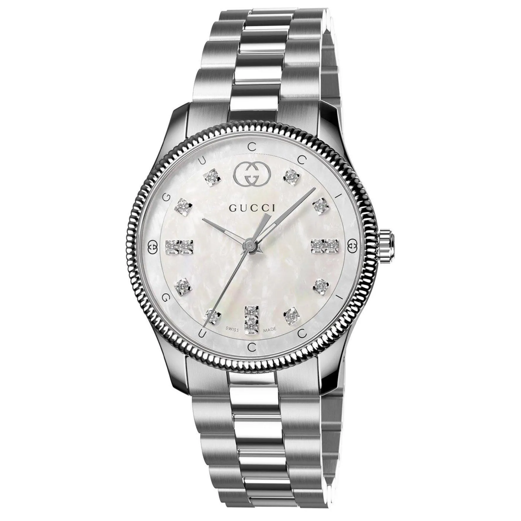 Gucci G-Timeless 29mm Mother of Pearl Diamond Ladies Watch