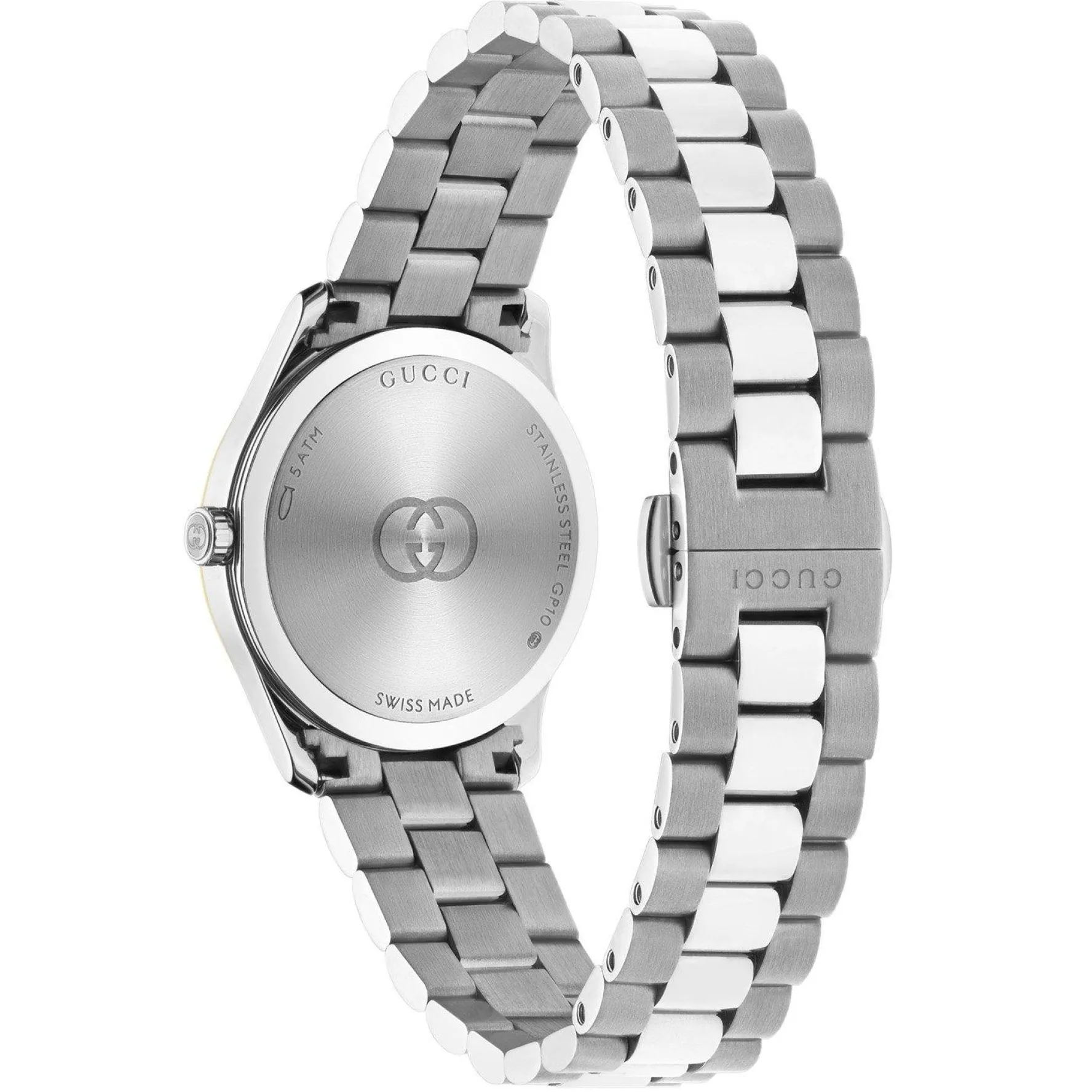 Gucci G-Timeless 29mm Stainless Steel and Yellow Gold Diamond Ladies Watch
