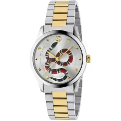 Gucci G-Timeless 38mm Stainless Steel and Yellow Gold PVD Men's Watch