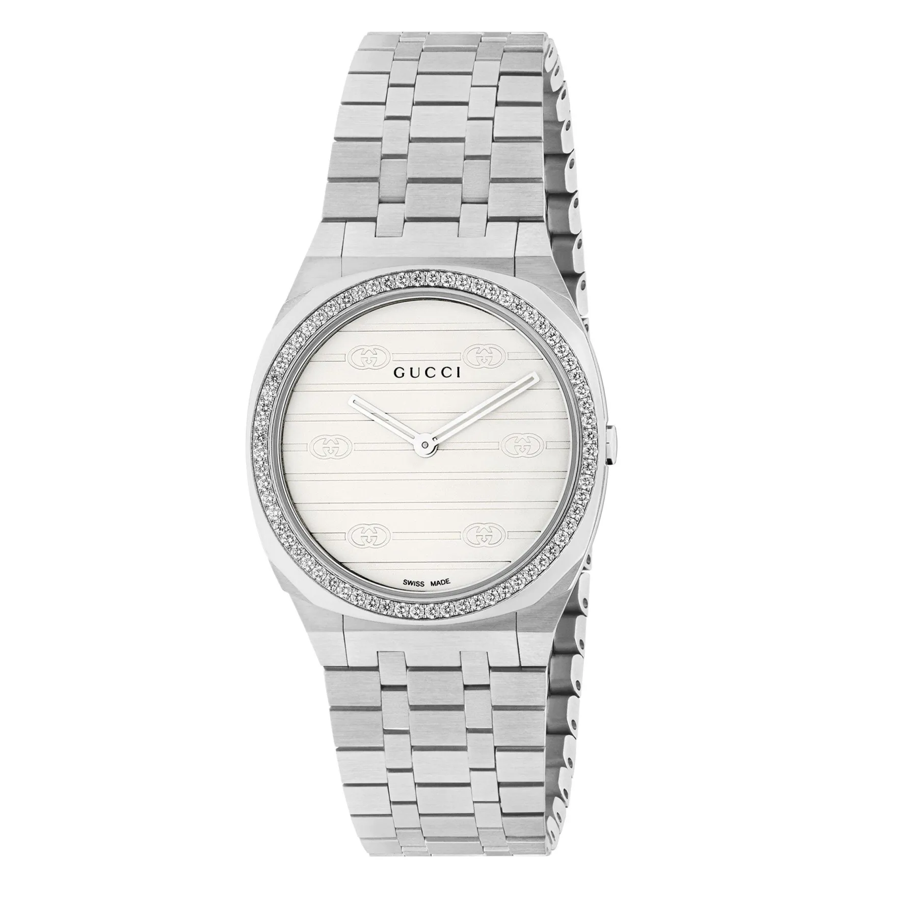 Gucci 25H 30mm Diamond Ladies Watch