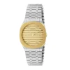 Gucci 25H 30mm Stainless Steel and 18ct Yellow Gold Plated Ladies Watch