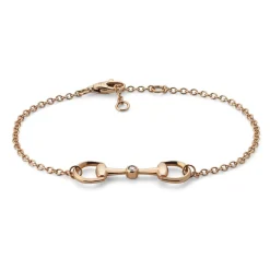 Gucci Horsebit 18ct Rose Gold Diamond Bracelet