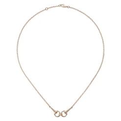 Gucci Horsebit 18ct Rose Gold Diamond Necklace