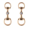 Gucci Horsebit 18ct Rose Gold Diamond Drop Earrings