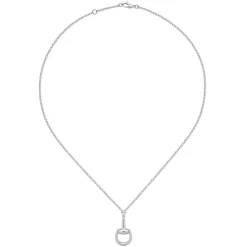 Gucci Horsebit 18ct White Gold Diamond Necklace