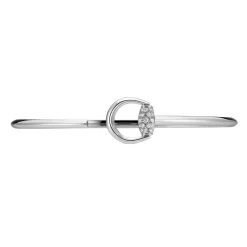 Gucci Horsebit 18ct White Gold Diamond Bangle