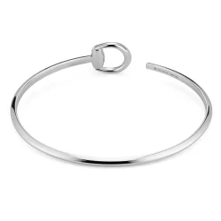 Gucci Horsebit 18ct White Gold Diamond Bangle