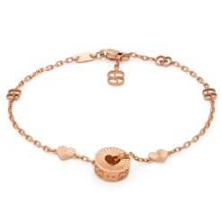 Gucci Icon 18ct Rose Gold Heart Bracelet