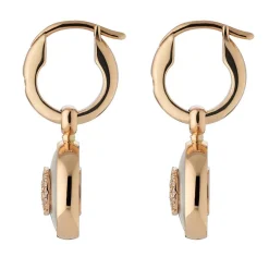 Gucci Interlocking 18ct Rose Gold Mother of Pearl Drop Earrings