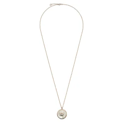 Gucci Interlocking 18ct Rose Gold Diamond Mother of Pearl Necklace