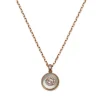 Gucci Interlocking 18ct Rose Gold Diamond Mother of Pearl Necklace