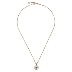 Gucci Interlocking 18ct Rose Gold Diamond Mother of Pearl Necklace