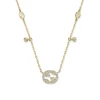Gucci Interlocking 18ct Yellow Gold Diamond Necklace