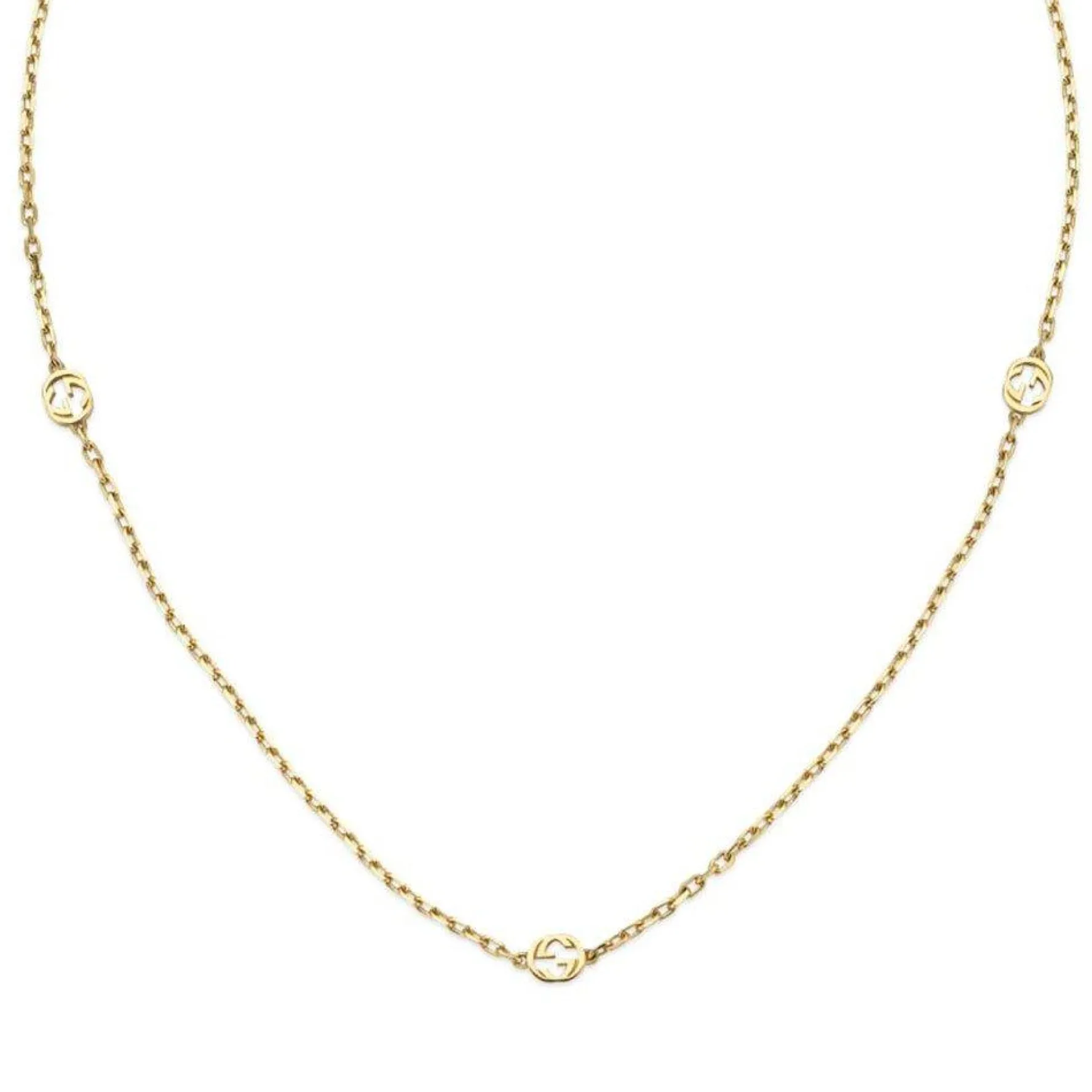 Gucci Interlocking 18ct Yellow Gold Necklace