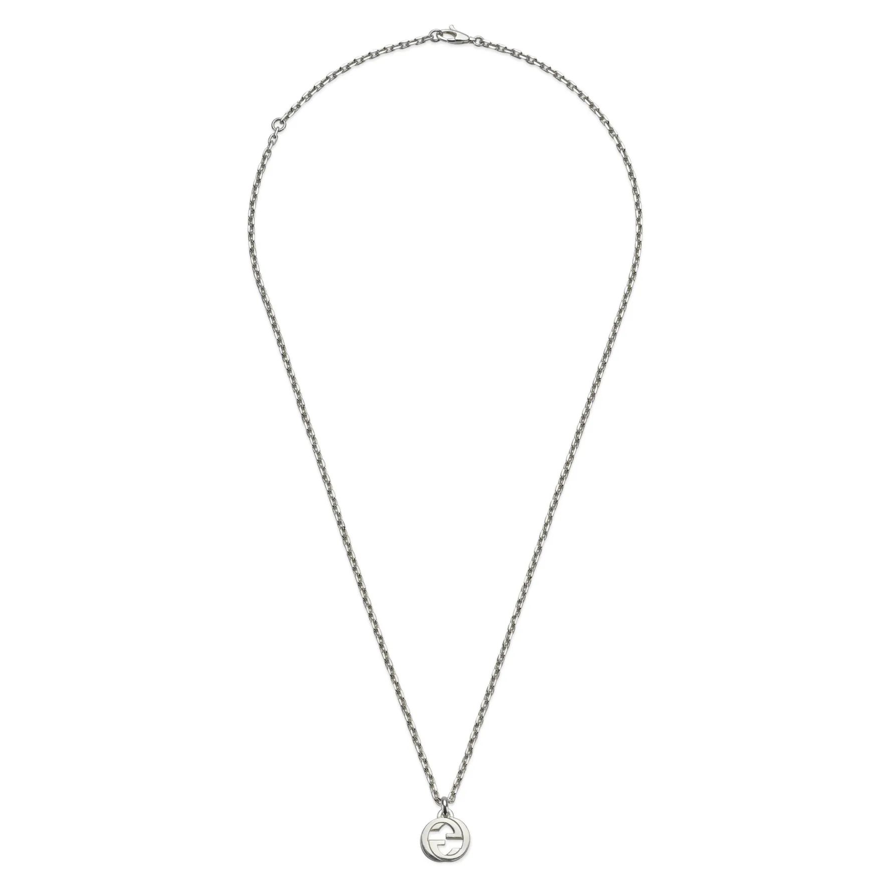 Gucci Interlocking Silver Necklace