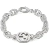 Gucci Interlocking Silver Bracelet