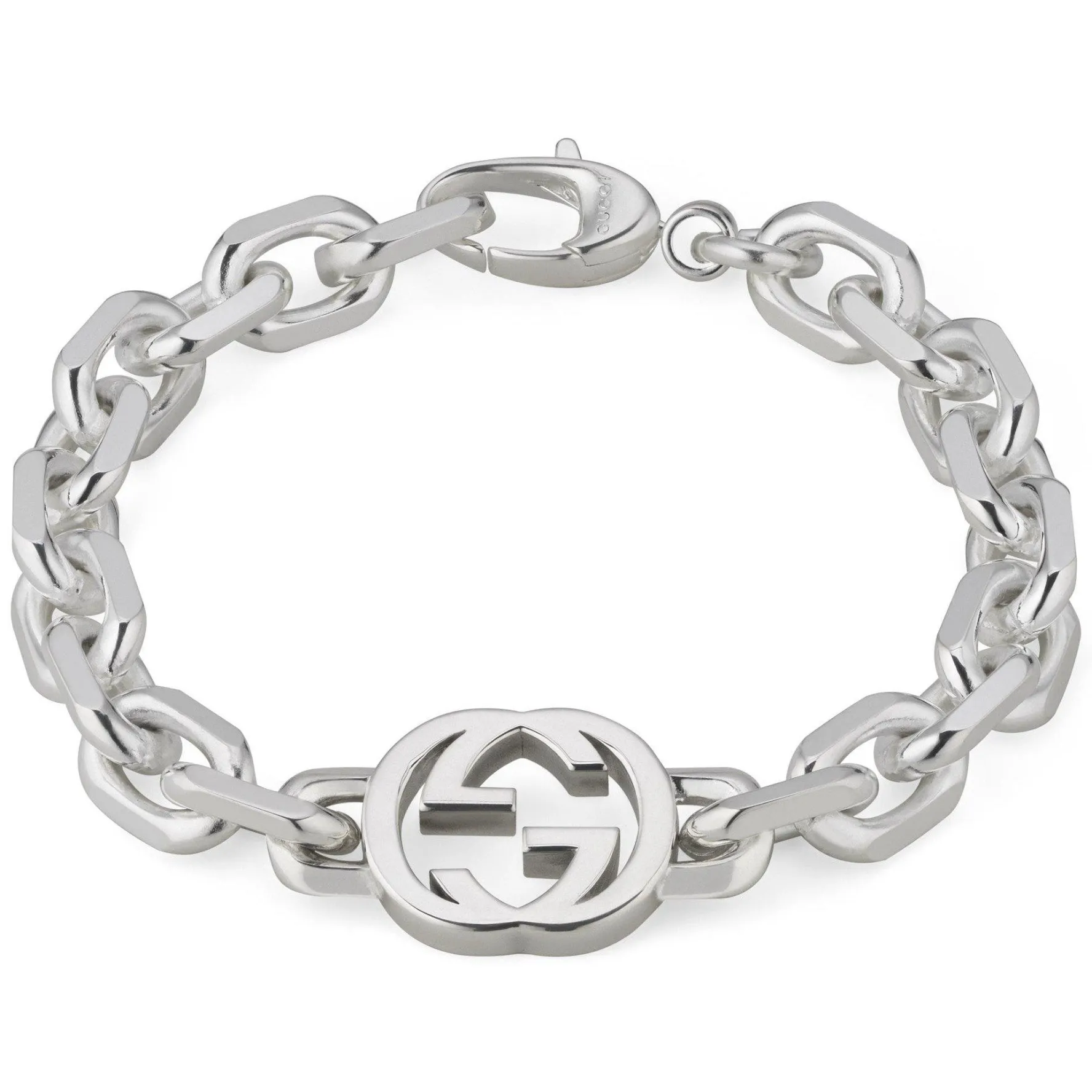 Gucci Interlocking Silver Bracelet