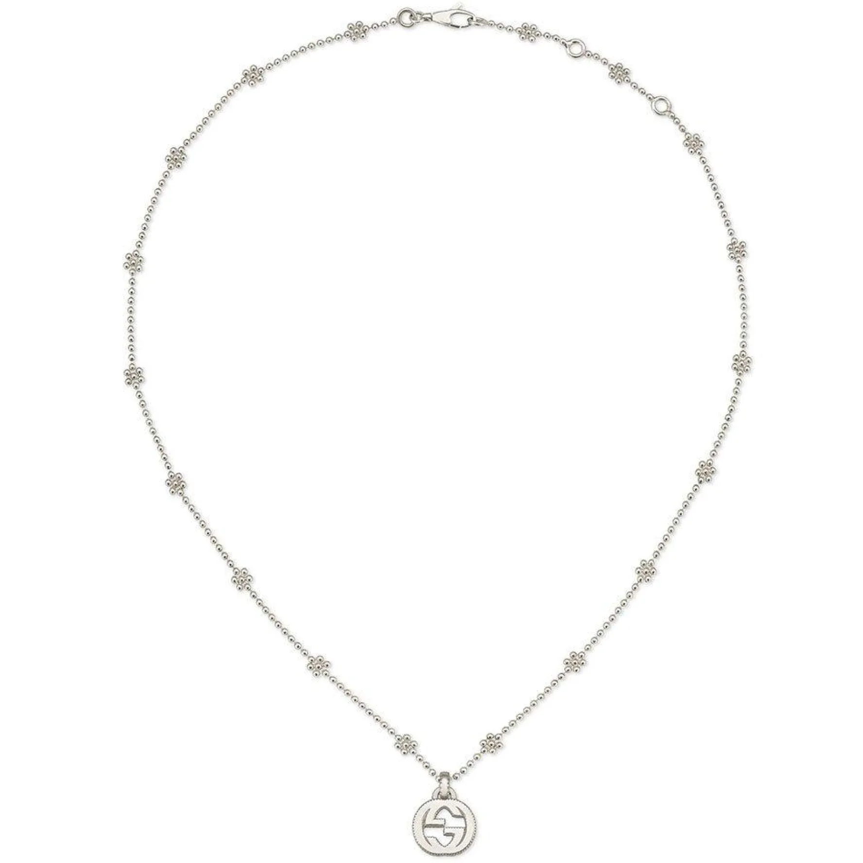 Gucci Interlocking Silver Necklace