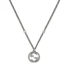 Gucci Interlocking Silver Pendant