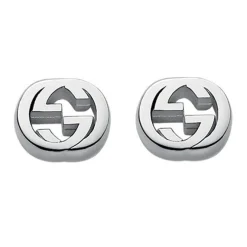 Gucci Interlocking Silver Earrings