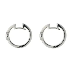 Gucci Interlocking Silver Hoop Earrings