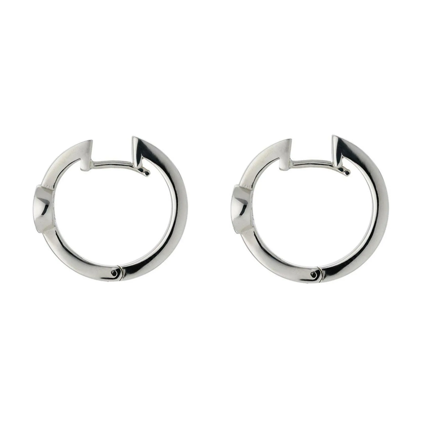 Gucci Interlocking Silver Hoop Earrings