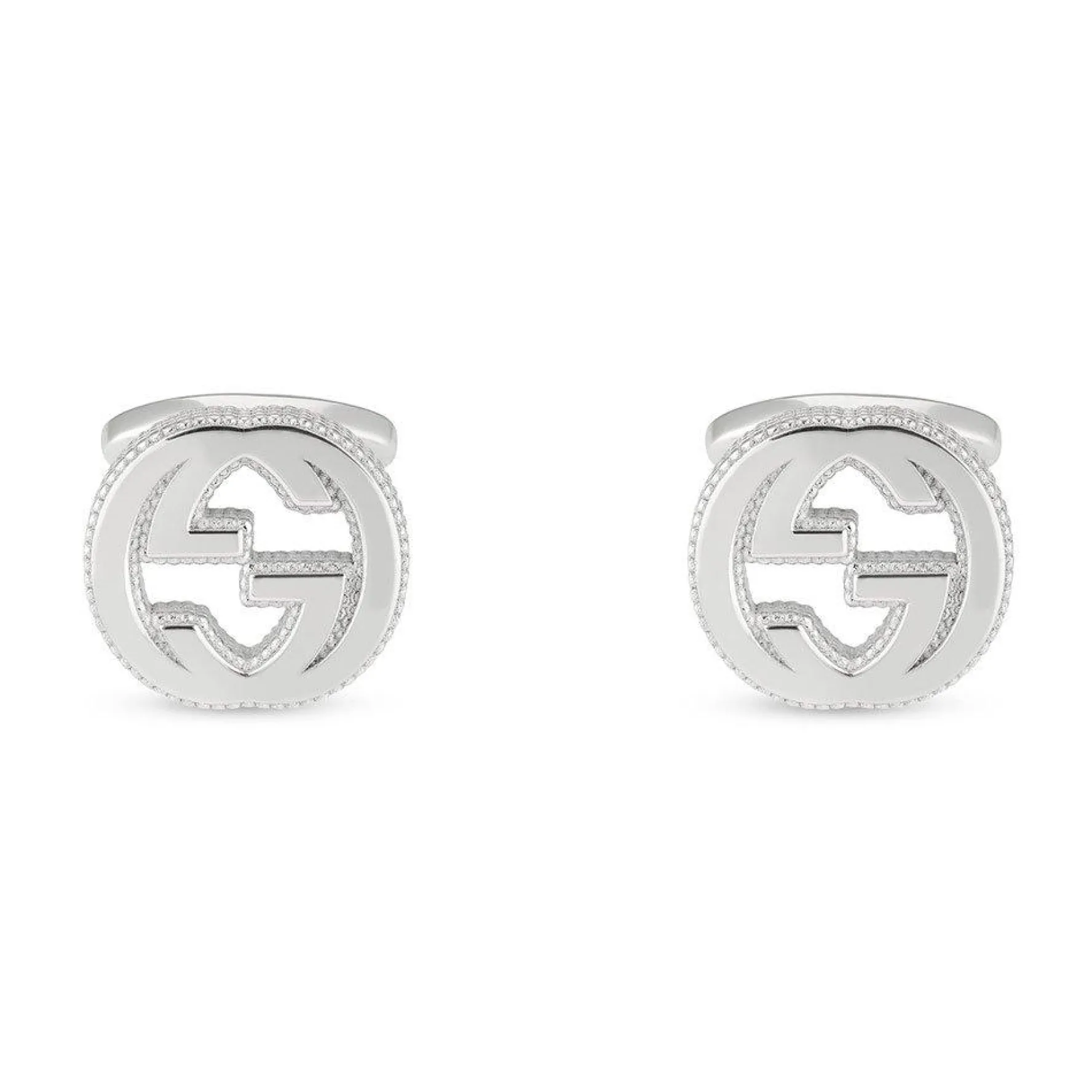 Gucci Interlocking Silver Cufflinks
