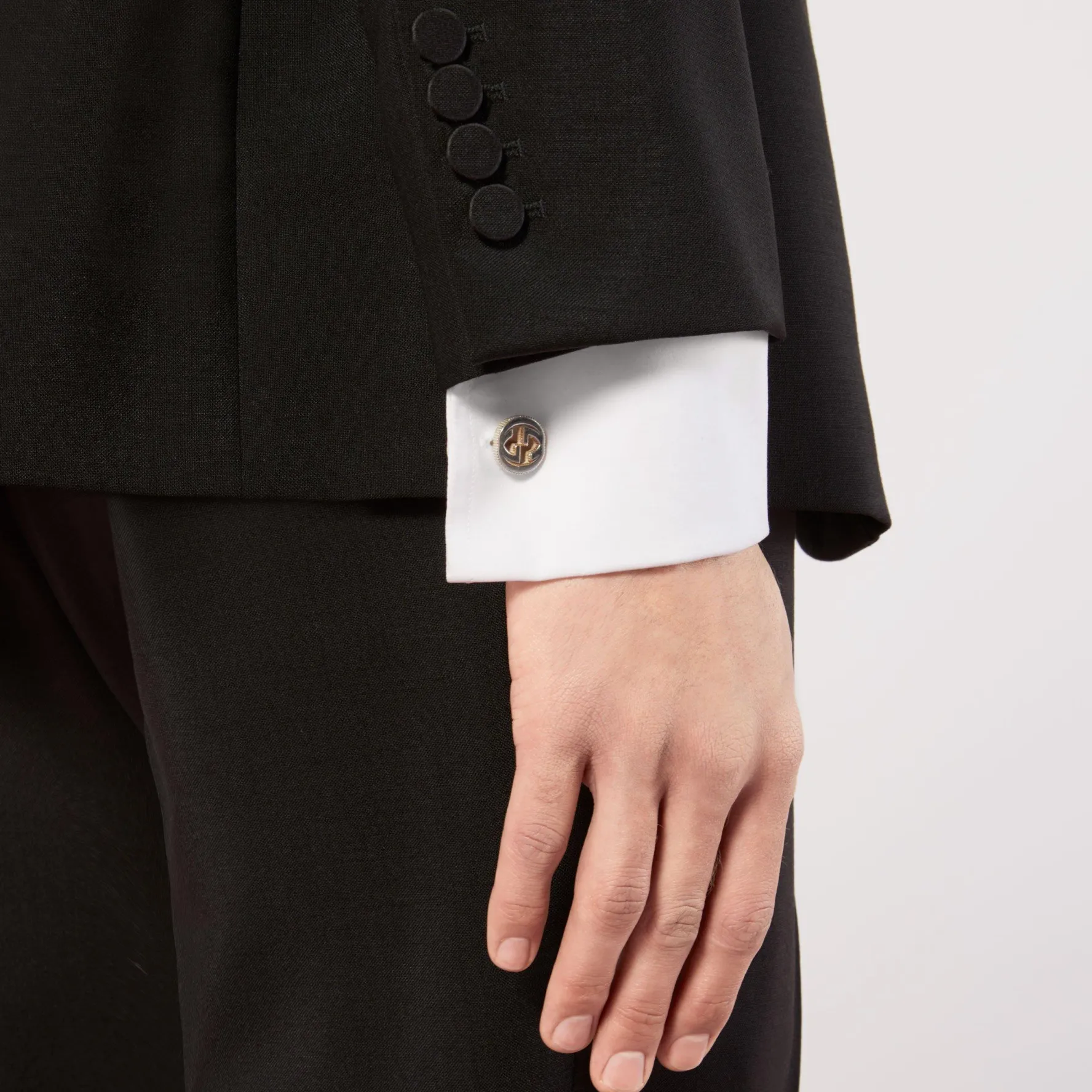 Gucci Interlocking Silver Cufflinks