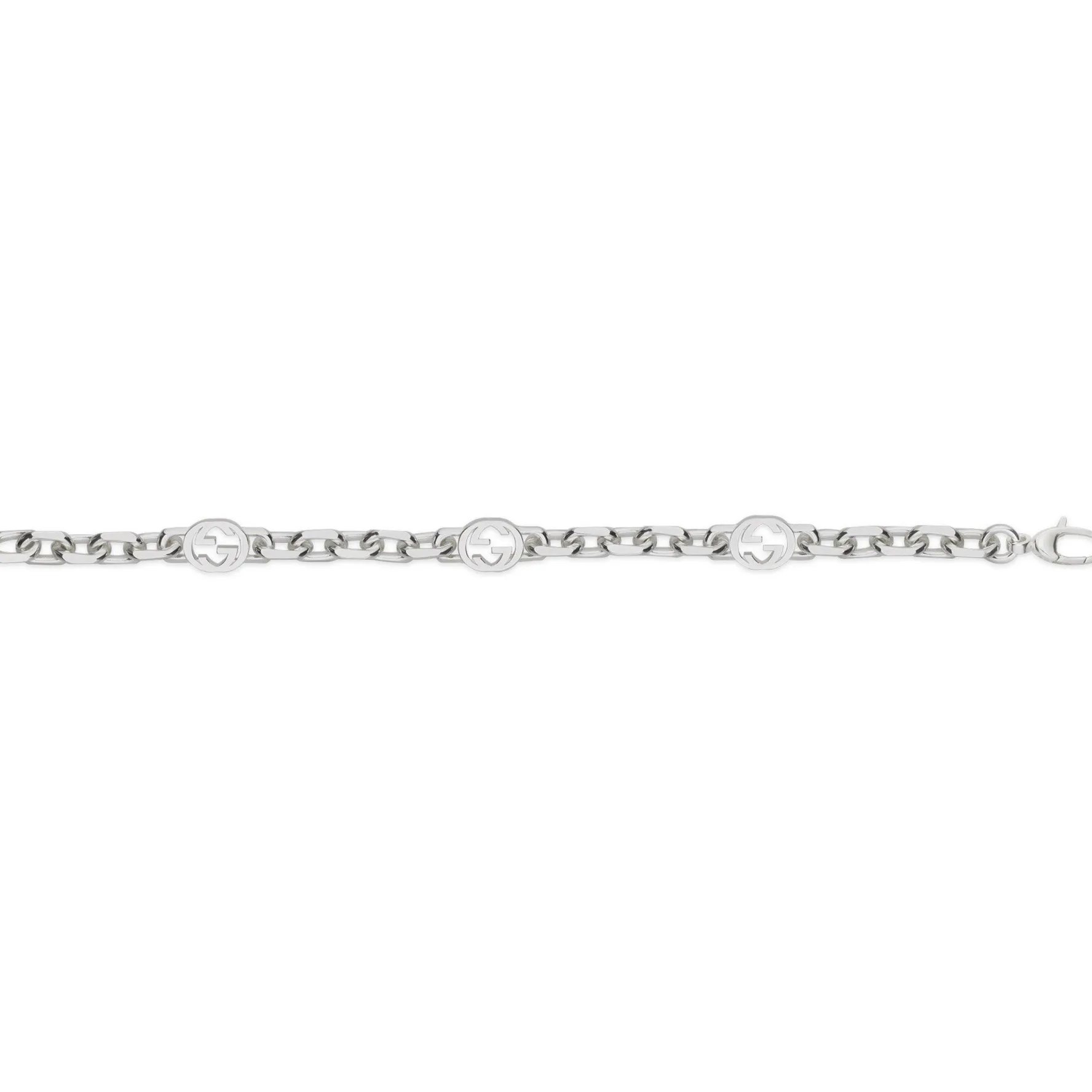 Gucci Interlocking Silver Bracelet