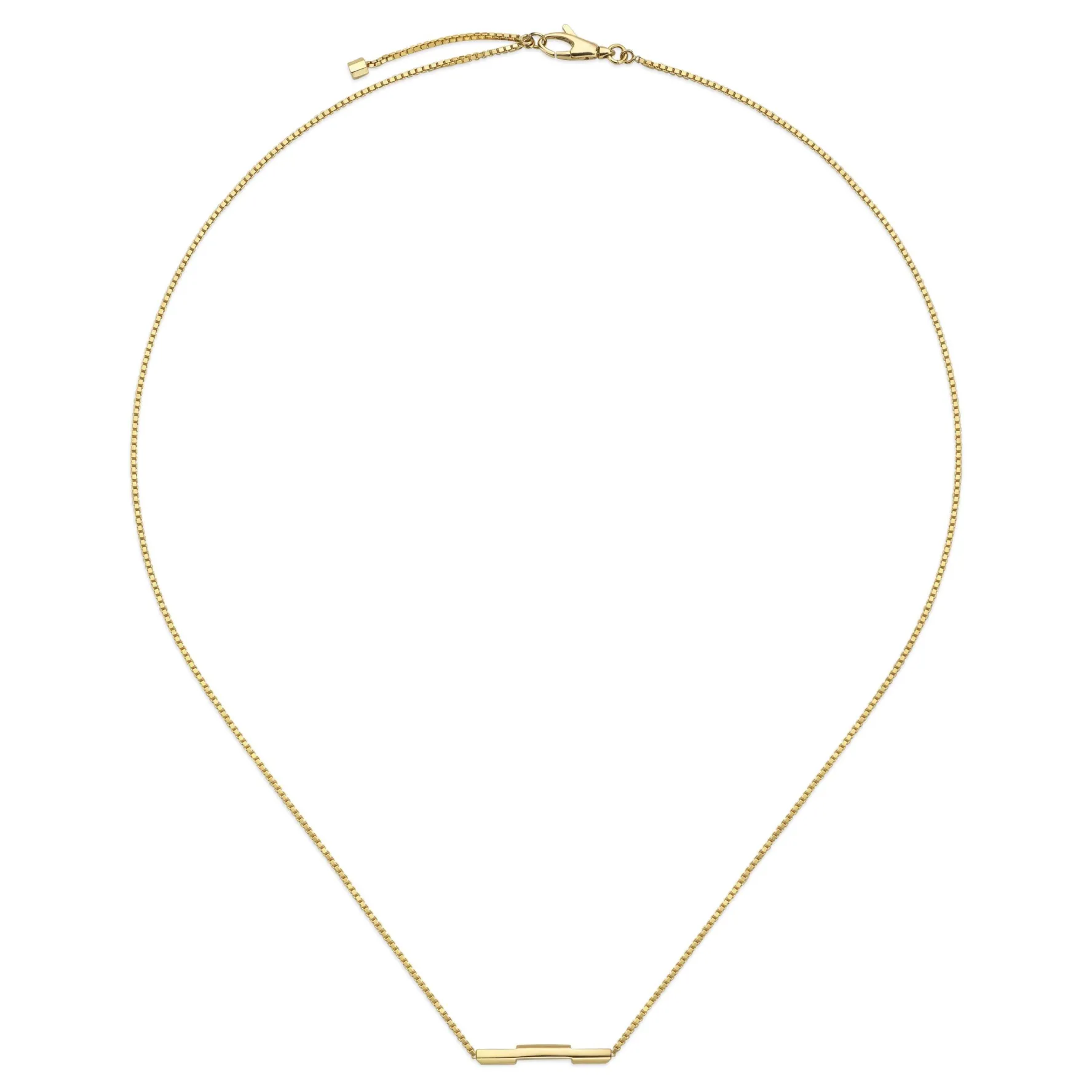 Gucci Link to Love 18ct Rose Gold Bar Necklace