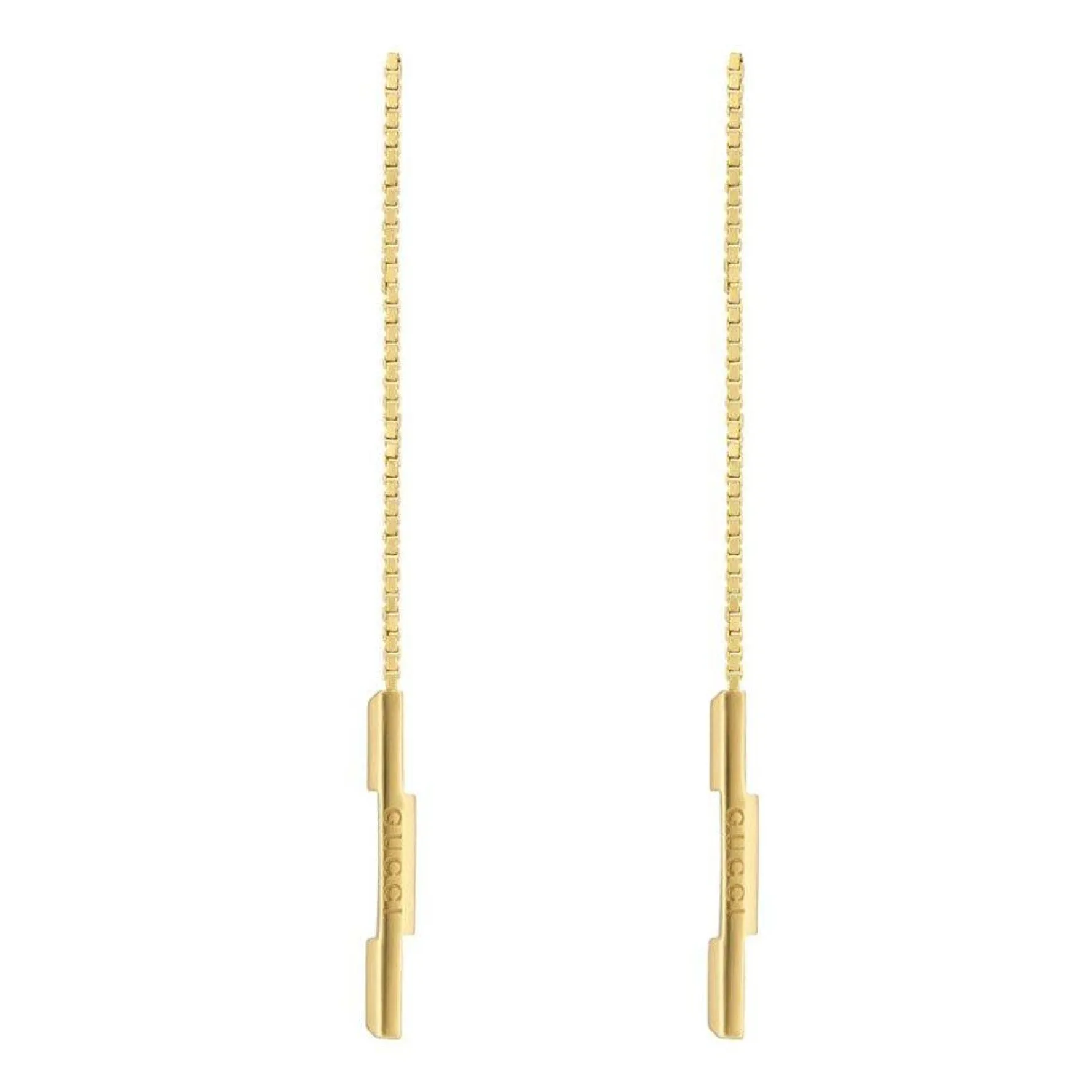 Gucci Link to Love 18ct Yellow Gold Chain Drop Earrings
