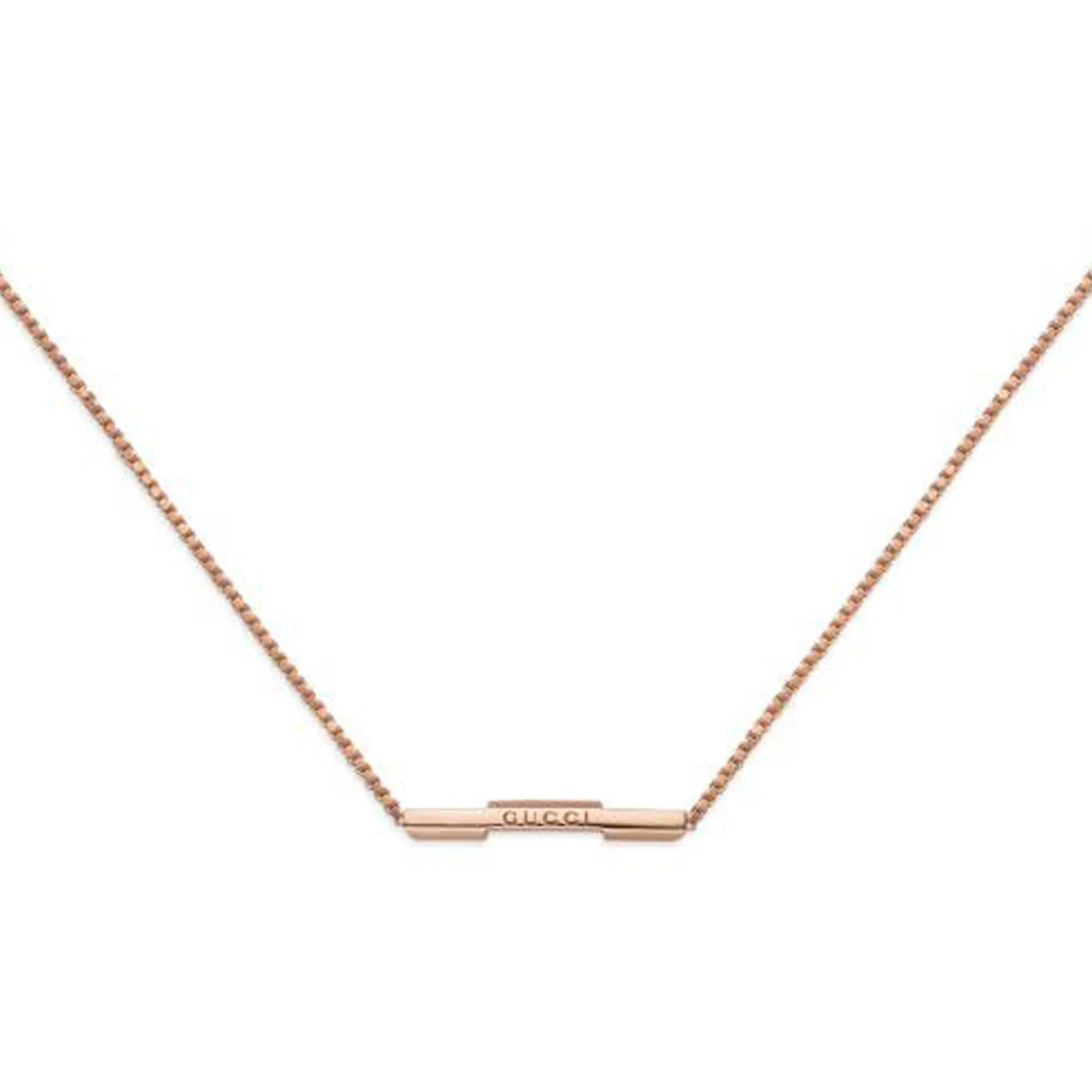 Gucci Link to Love 18ct Yellow Gold Bar Necklace