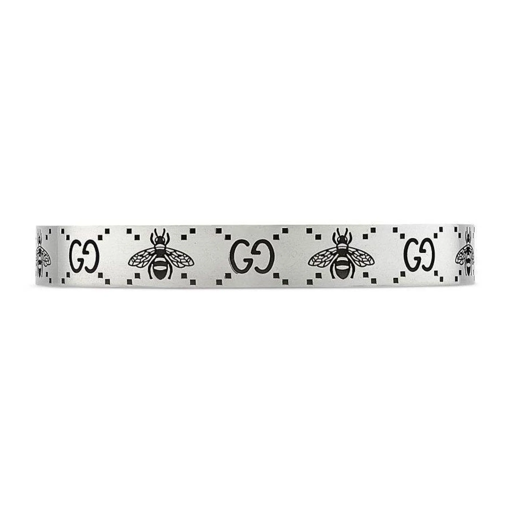 Gucci Signature Silver Bee Bangle
