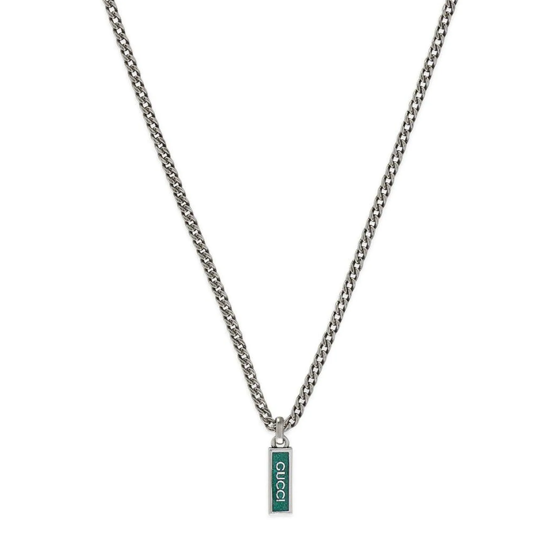 Gucci Silver Aria Tag Pendant