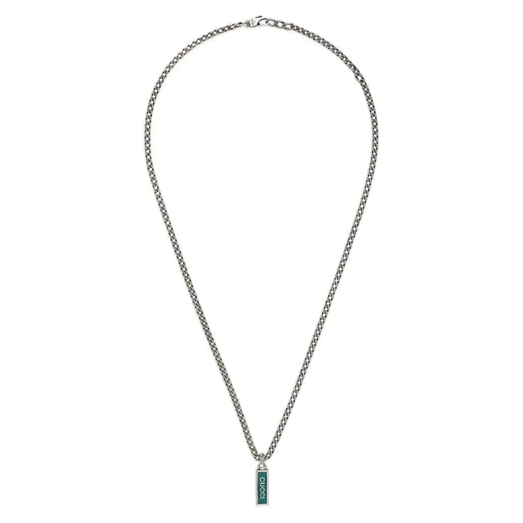 Gucci Silver Aria Tag Pendant
