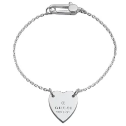 Gucci Trademark Heart Silver Bracelet