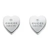 Gucci Trademark Heart Silver Stud Earrings