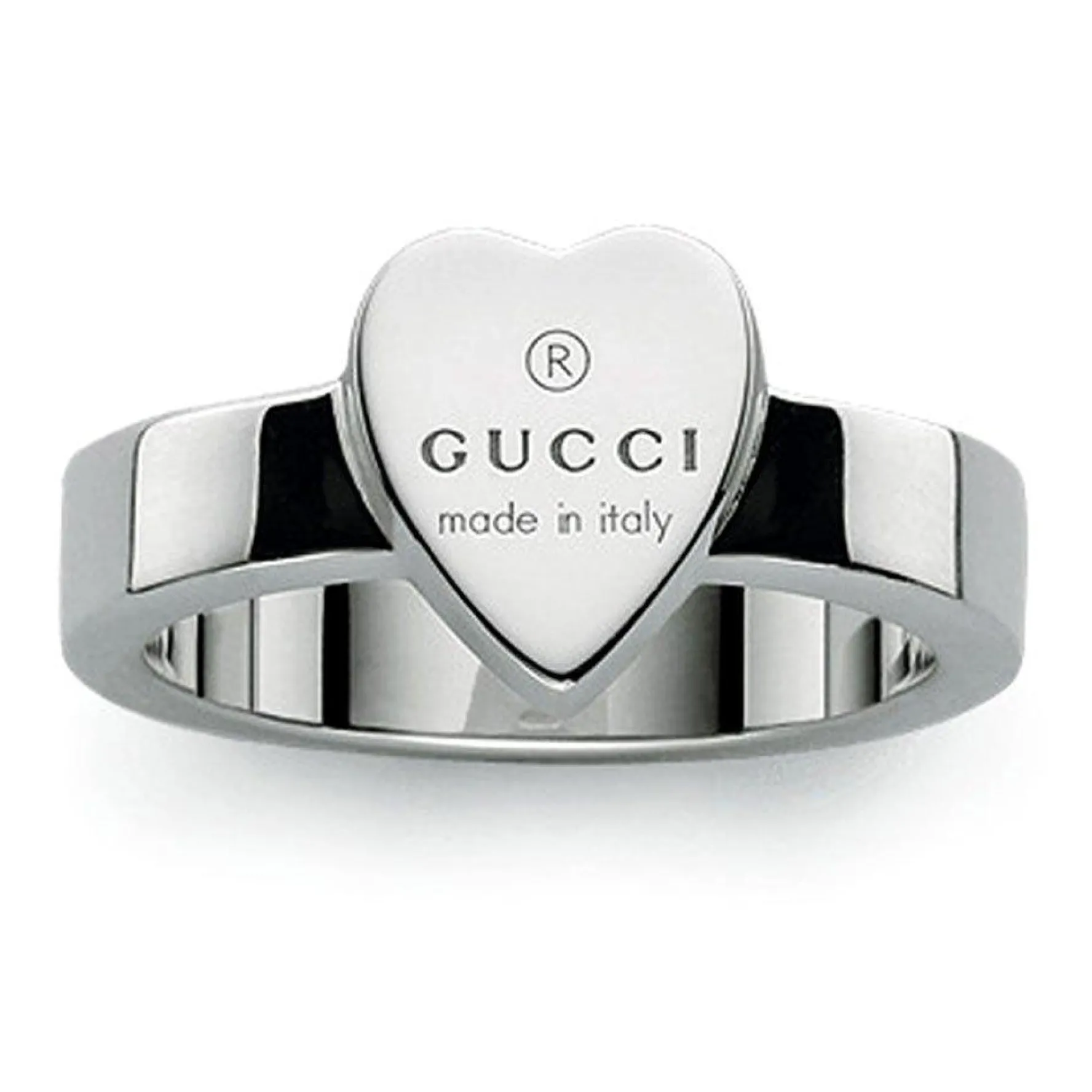 Gucci Trademark Heart Silver Ring