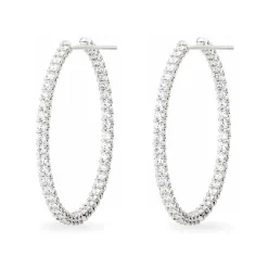 Hearts On Fire 18ct White Gold Diamond Hoop Earrings